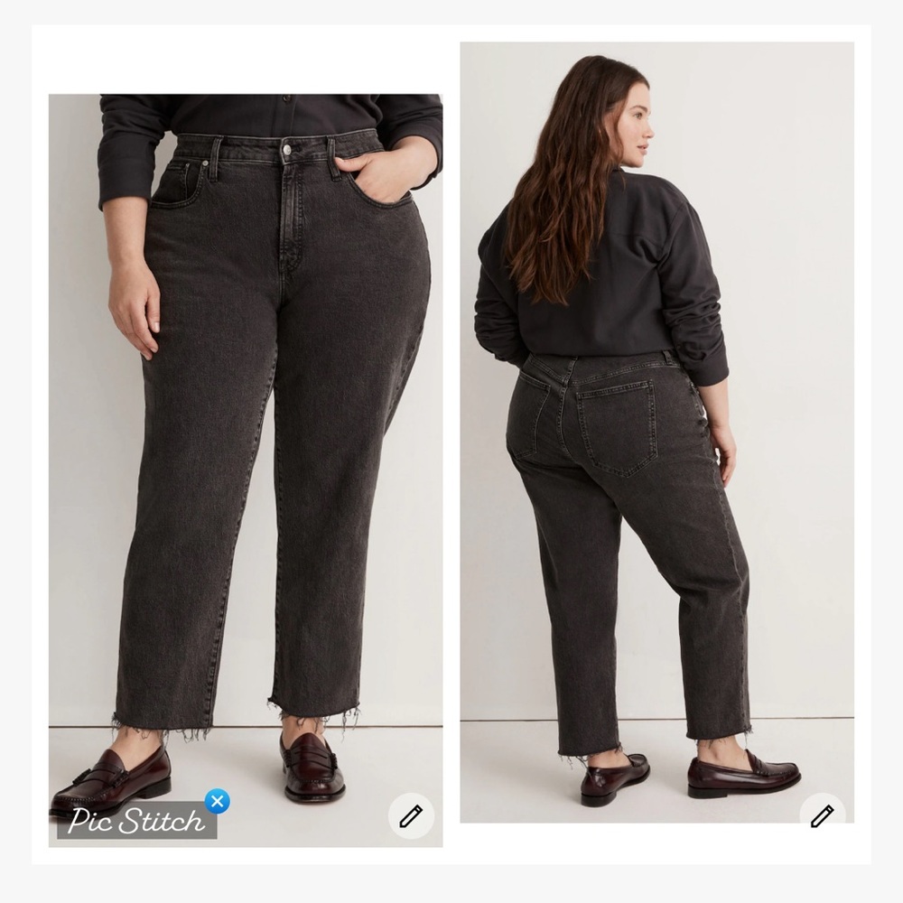 Madewell Curvy Perfect Vintage Straight Jeans Lunar Wash